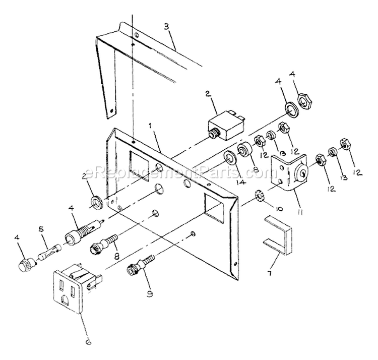 Page D Diagram and Parts List for 8773-0  Briggs and Stratton Generator